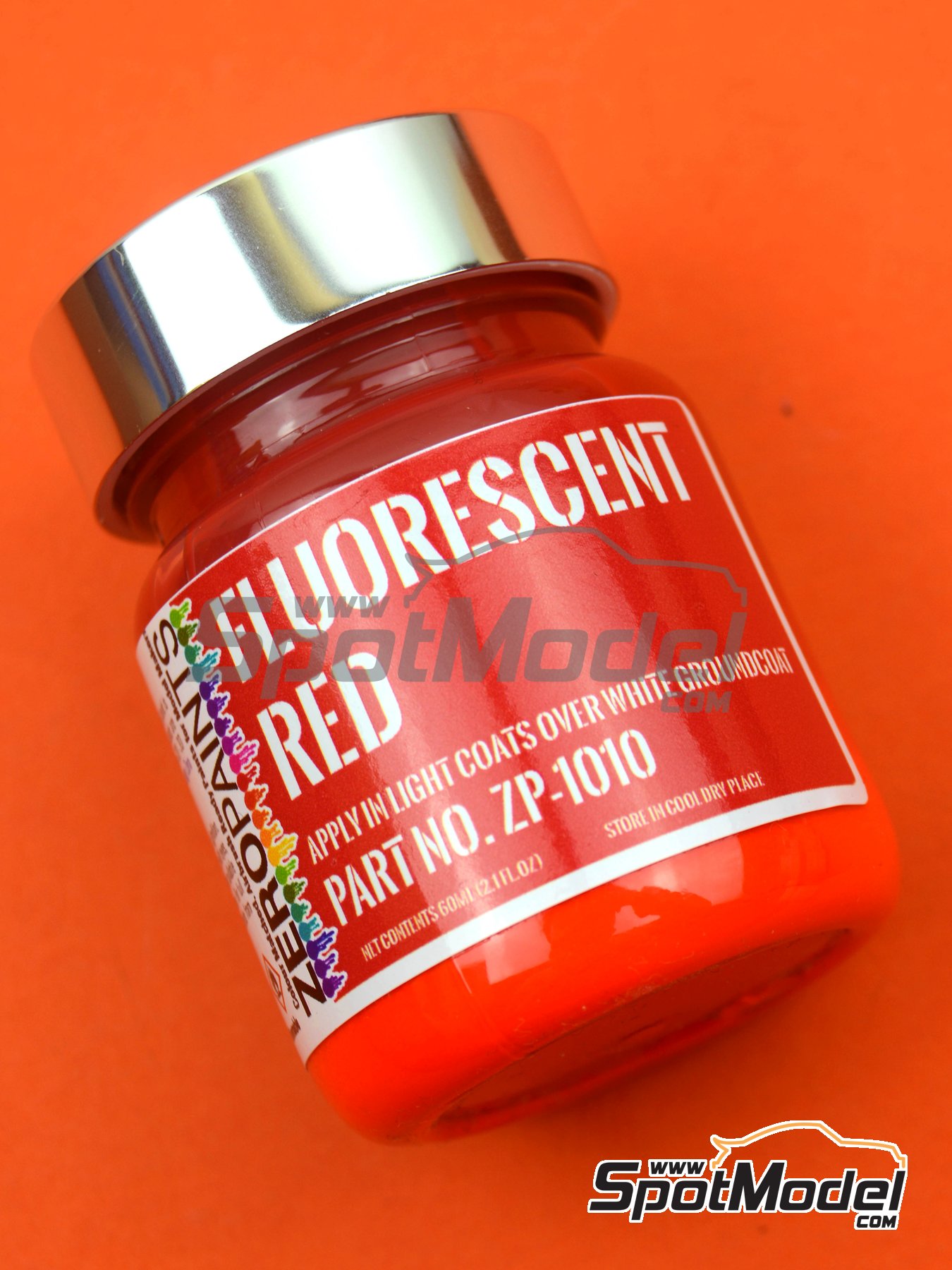 Zero Paints ZP-1010: Paint for airbrush Fluorescent Red Paint 1 x